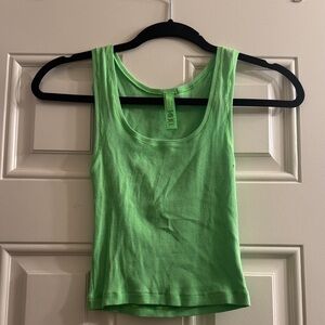 SKIMS Lime Ribbed Tank Top